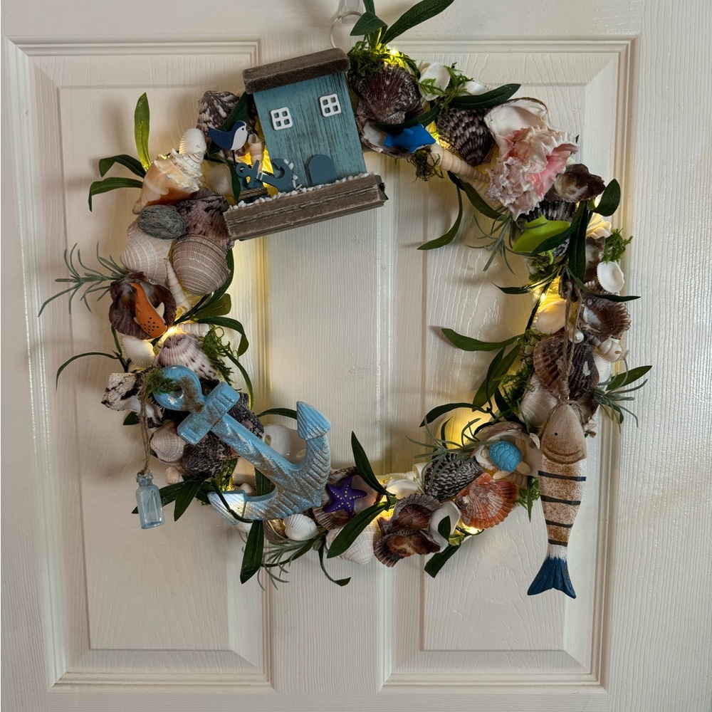 Beach Seashell Wreath